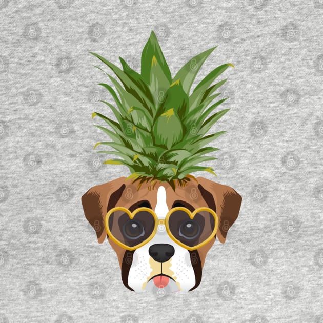 Pineapple Boxer Dog by Happy Lime
